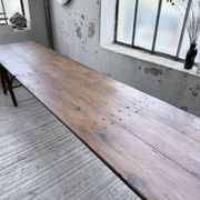 XXL trestle farm table 4m and its benches