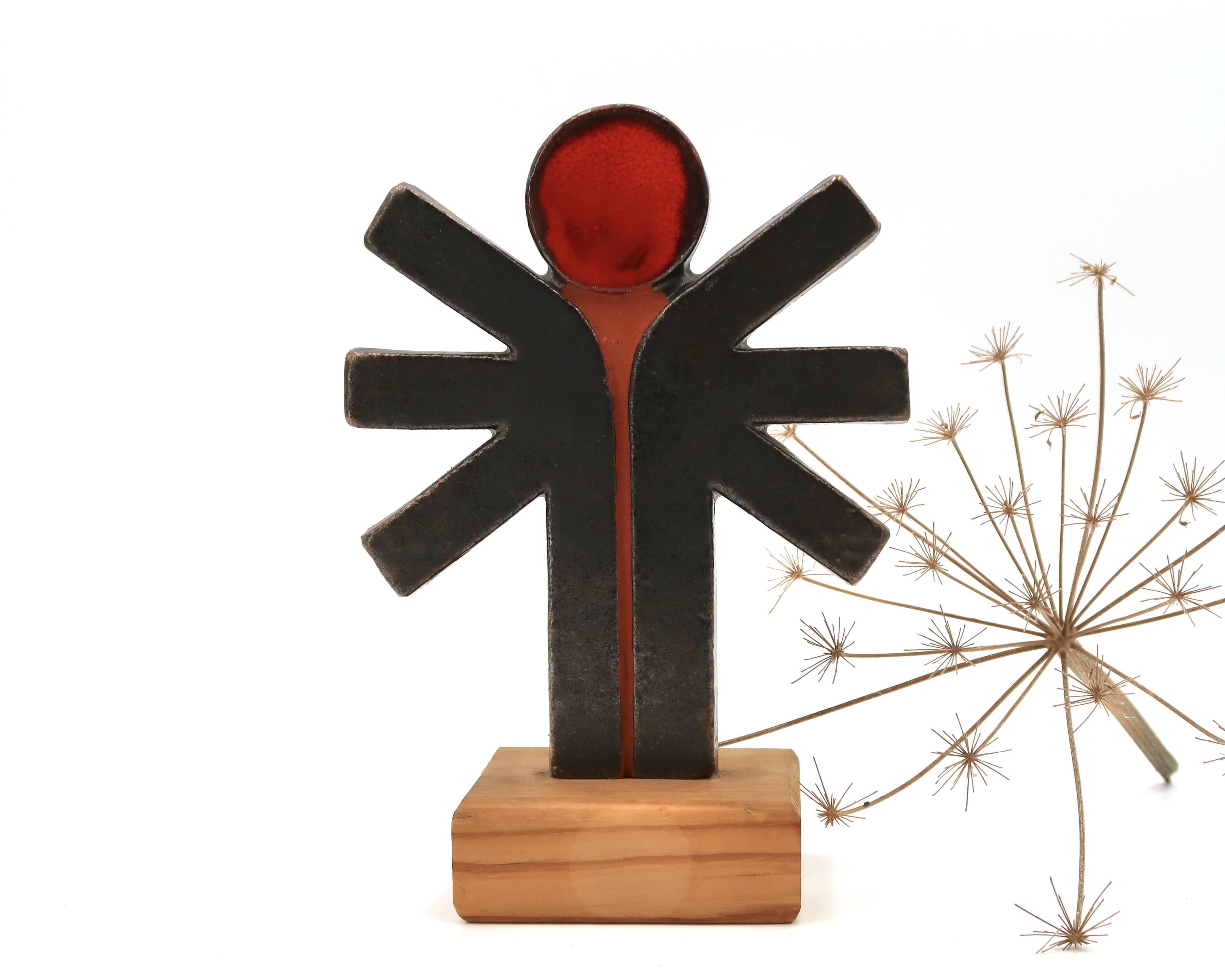 Ceramic sculpture by or in the style of Amphora Perignem, 1960s.