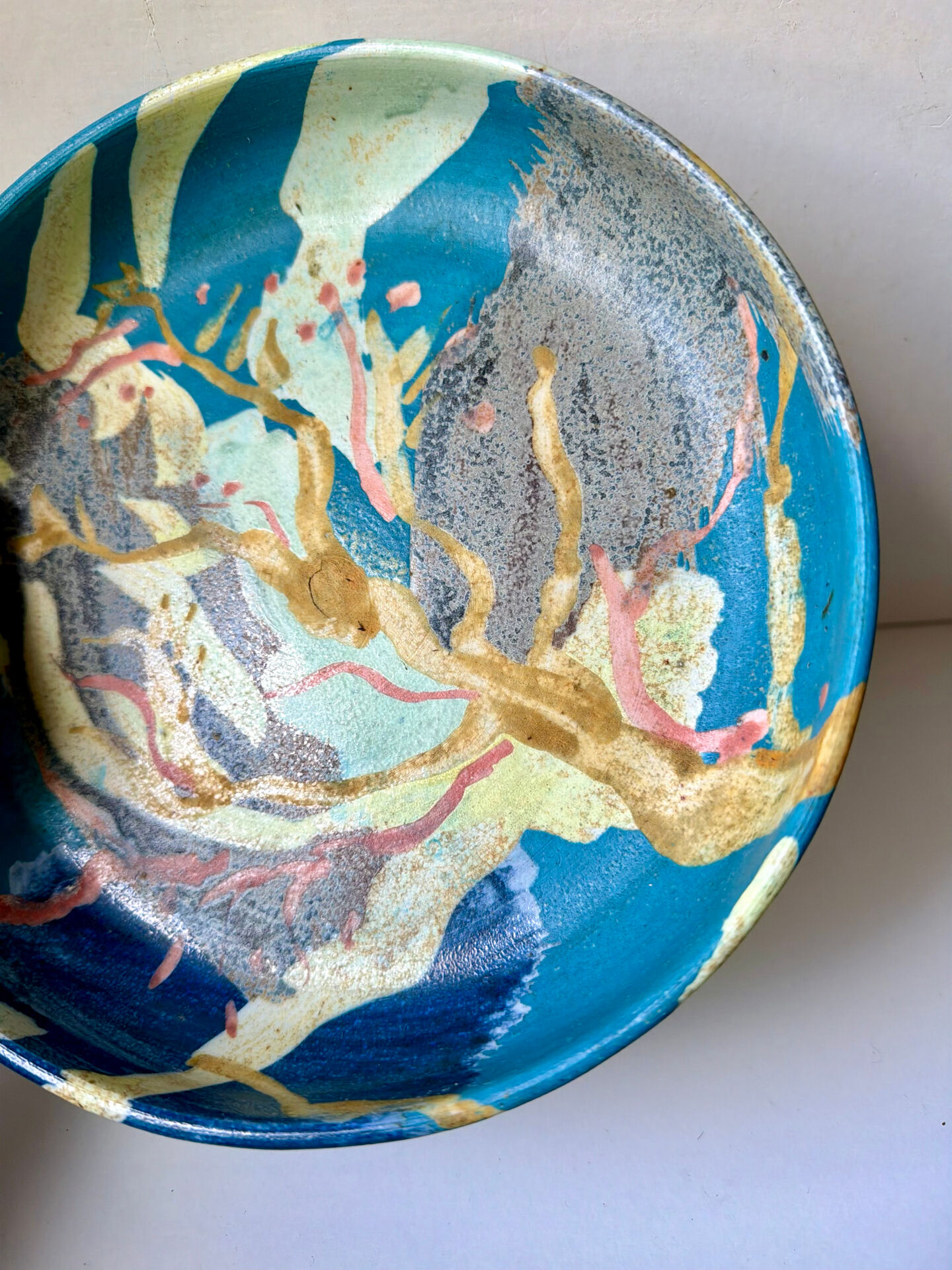 Vintage Danish Ceramic Art Studio Decorative Bowl signed