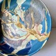 Vintage Danish Ceramic Art Studio Decorative Bowl signed