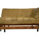 Canapé de salon Mid-Century en cuir cognac petit modèle