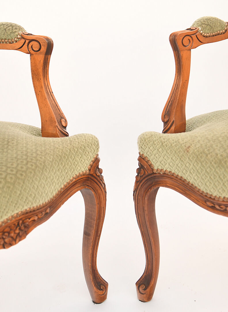 4 fauteuils de style louis xv
