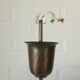 Vintage pendant light / mid-century rustic lamp / wooden hanging lamp 1970