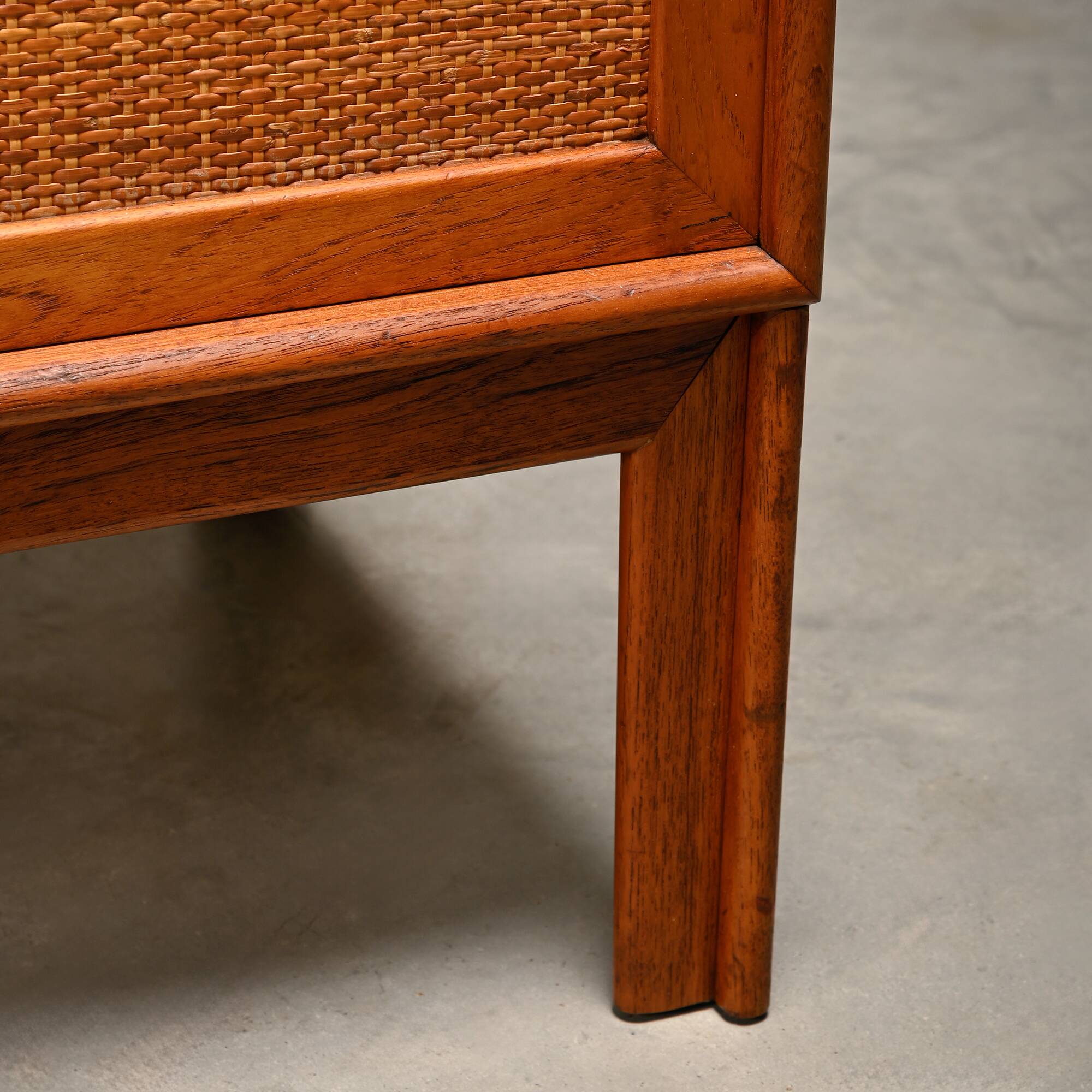 Alf Svensson Norrland Sideboard in Teak and Rattan for Bjästa Möbelfabrik