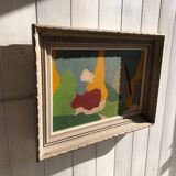 Peinture abstraite sur panneau