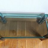 Table basse design métal chromé 1970