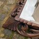 19th century carved solid wood mirror with beveled glass, 100x80cm