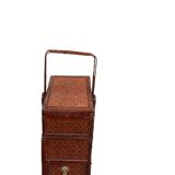 Rattan picnic basket, 20th century