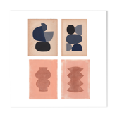 Ensemble de 4 créations sur papier signé Eawy RESERVATION Marie Maud