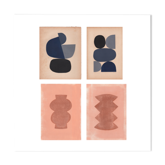Set of 4 creations on paper by Eawy RESERVATION Marie Maud