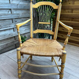 Pair of vintage patinated armchairs