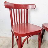 Pair of curved wooden bistro chairs