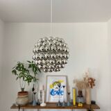Space age chrome pendant light