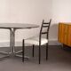 Round dining table in smoked glass and chrome-plated steel, Italy, 1970