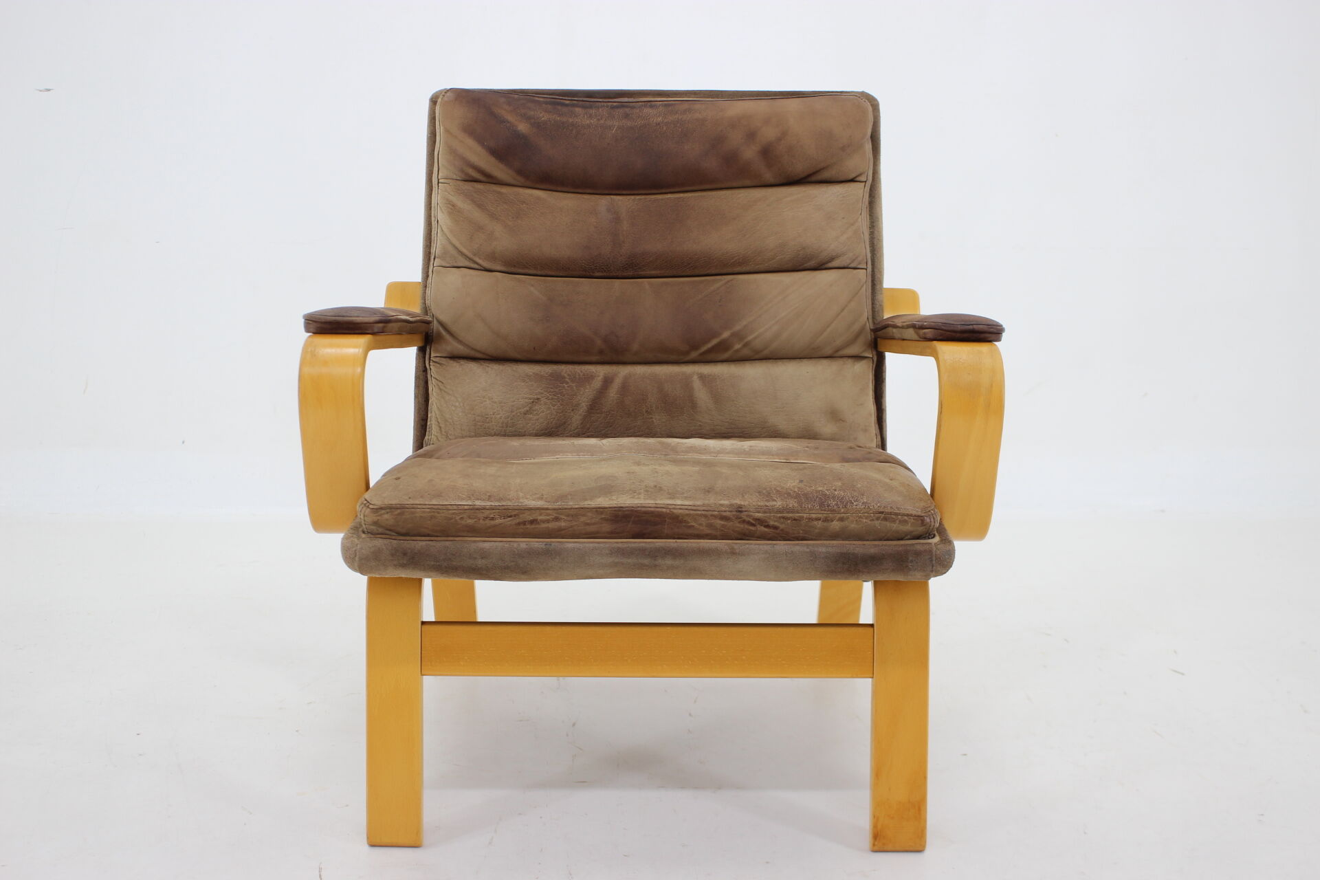 1970s Yngve Ekström "Contino" Leather Armachair,Sweden