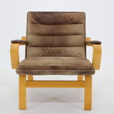 1970s Yngve Ekström "Contino" Leather Armachair,Sweden