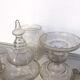 Very large glass punch vase engraved on pedestal, eighteenth