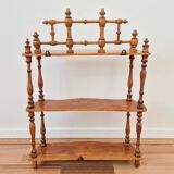 Waxed turned wooden shelf