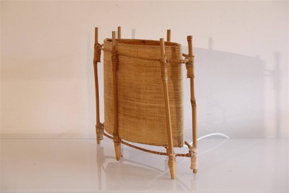 Vintage rattan lamp 1950