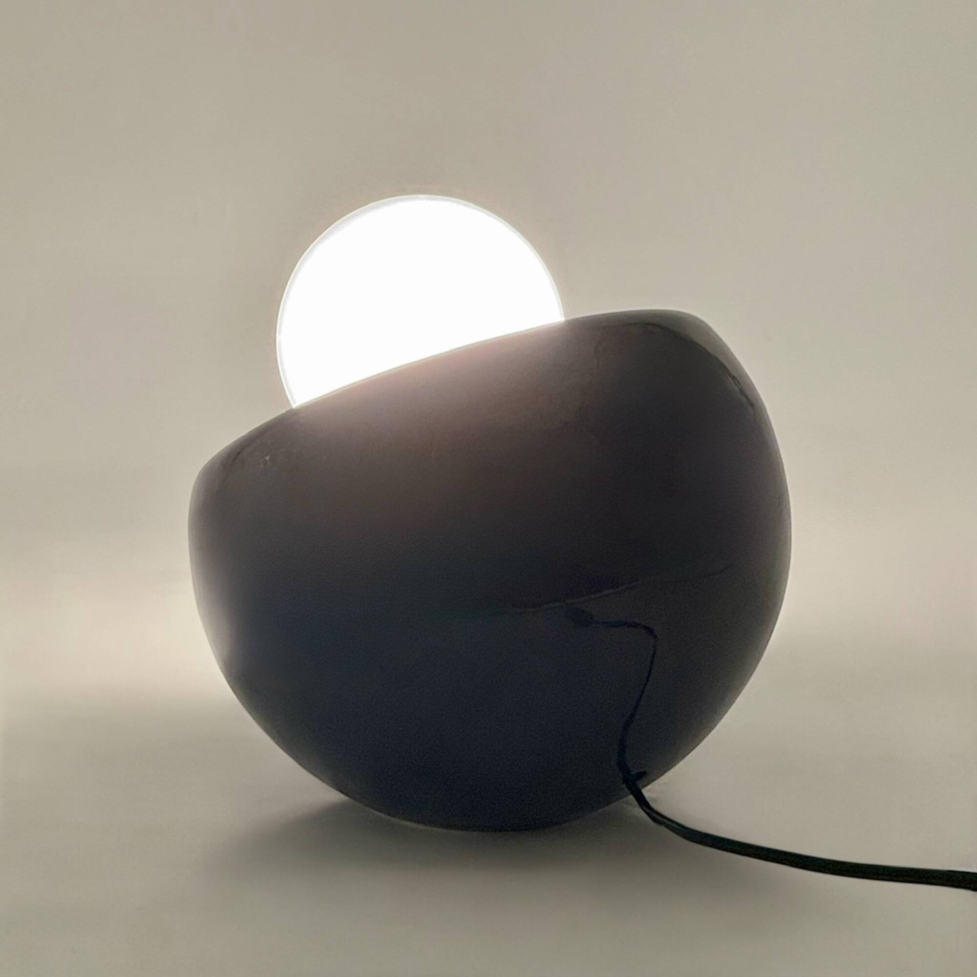 Vintage Blue Ceramic Lamp from Italy, 1970s