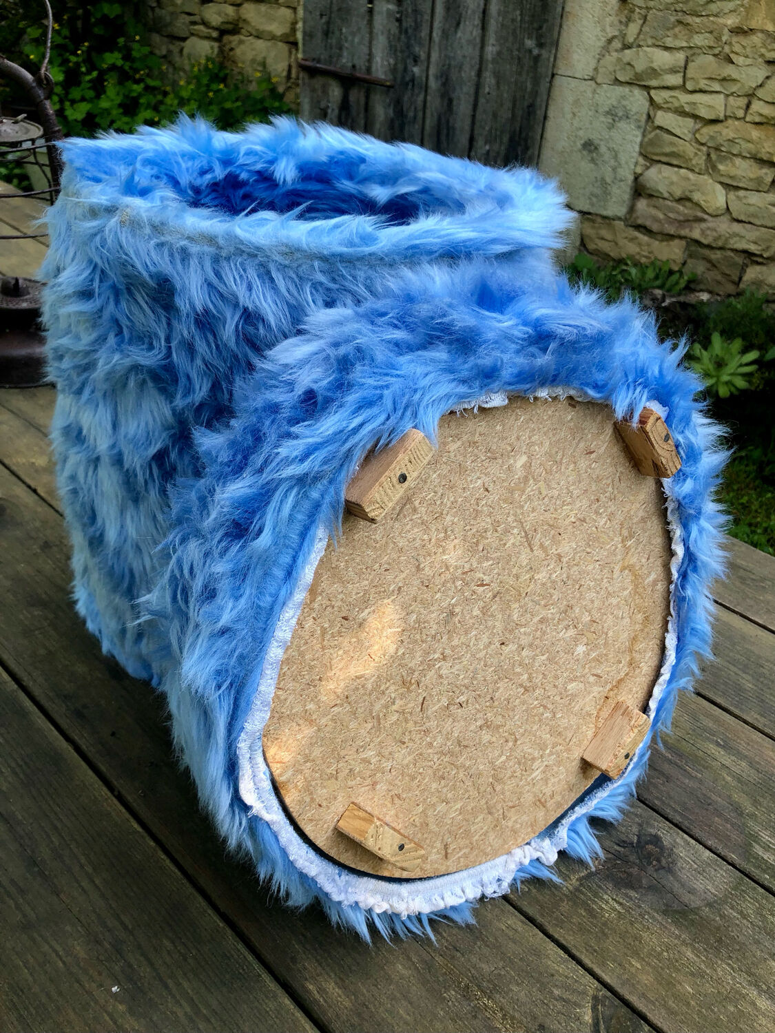 Vintage moumoute pouf
