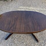 Vintage oval Baumann table in elm