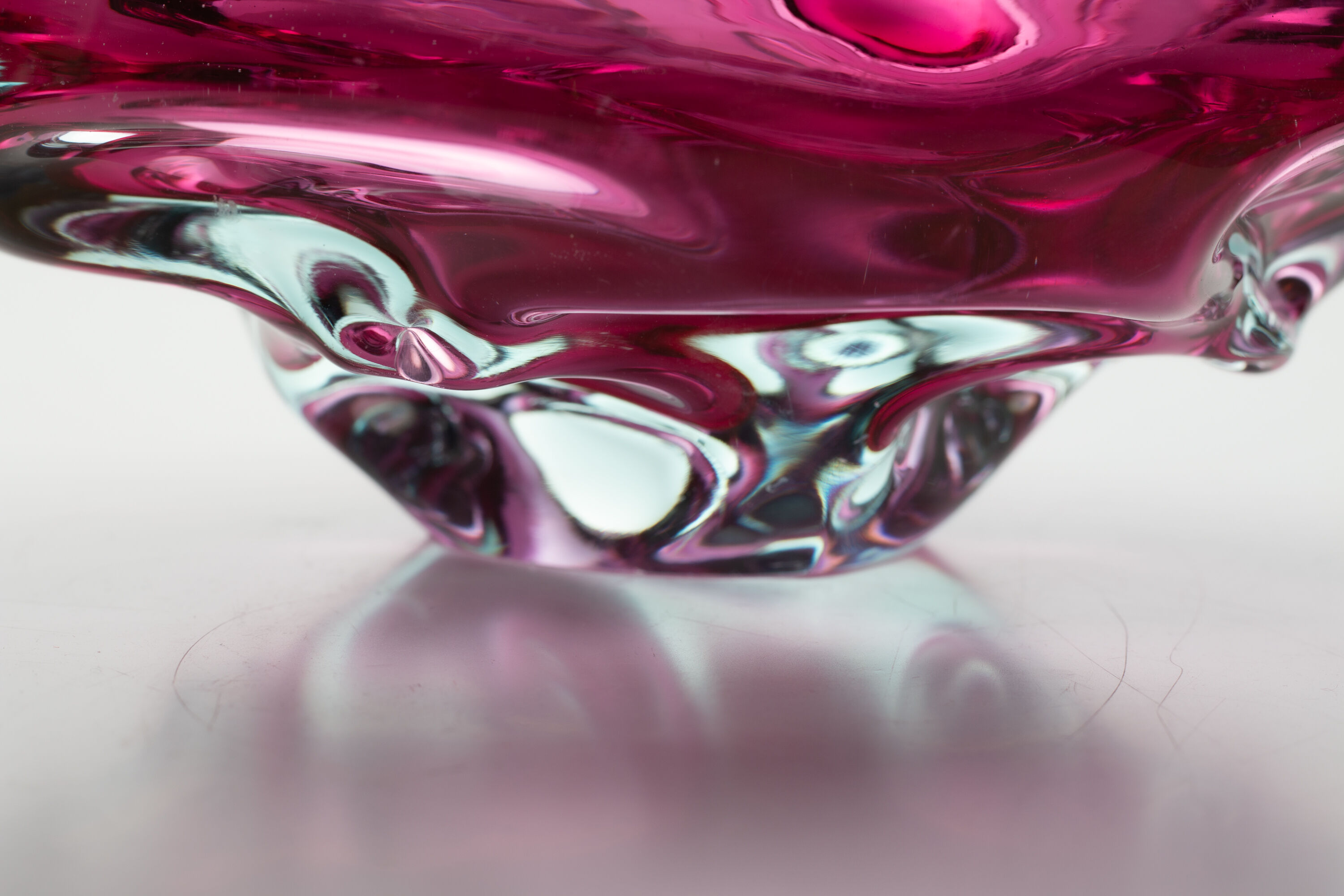 Josef Hospodka for Chribska - Bohemian glass 60s - ash tree - pocket empty