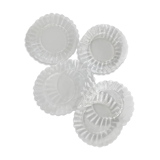 8 Marguerite Duralex glass dessert plates