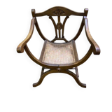 Fauteuil curule , assise cannée