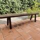 Olavi Hanninen bench solid elm brutalist vintage 1950