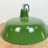 Industrial Green Enamel Factory Pendant Lamp, 1960s