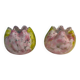 2 vases en verre soufflé datant des années 70