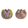 2 vases en verre soufflé datant des années 70
