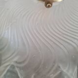 Vintage frosted glass lampshade pendant light