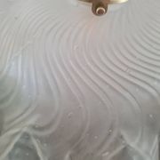 Suspension abat-jour vintage en verre dépoli
