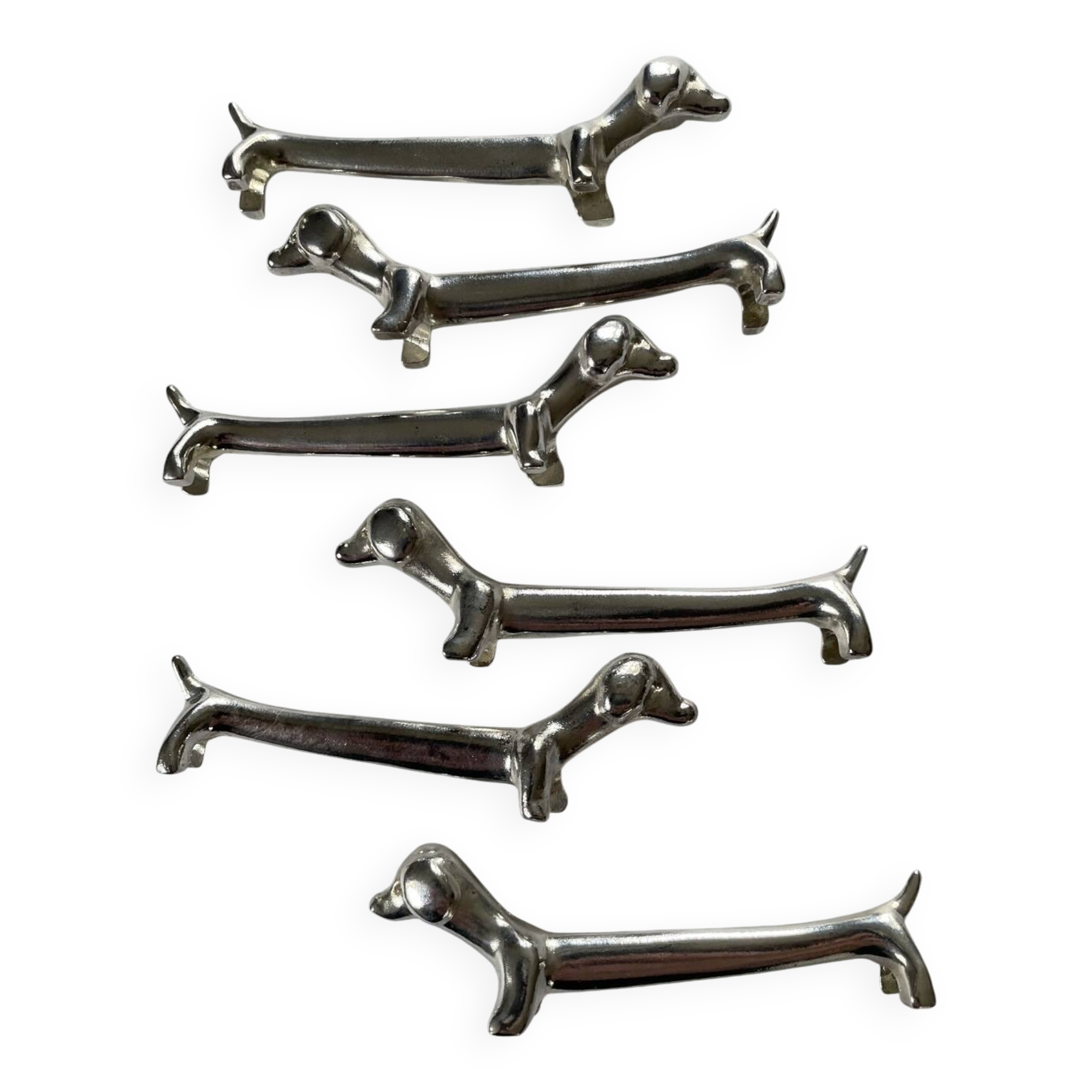 Vintage silver-plated dachshund knife rest