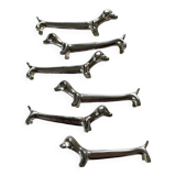 Vintage silver-plated dachshund knife rest