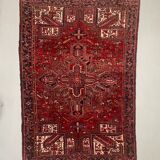 Antique Heriz Rug 335x235 cm Wool Oriental Hand Made Carpet Red, Brown, Blue