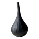 Vase Gouttes 23 cm Salviati 2007 Noir Mat Signé