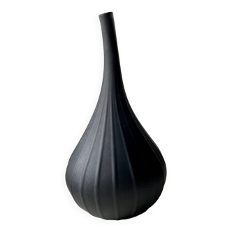 Vase Drops 23 cm Salviati 2007 Noir Mat Signé