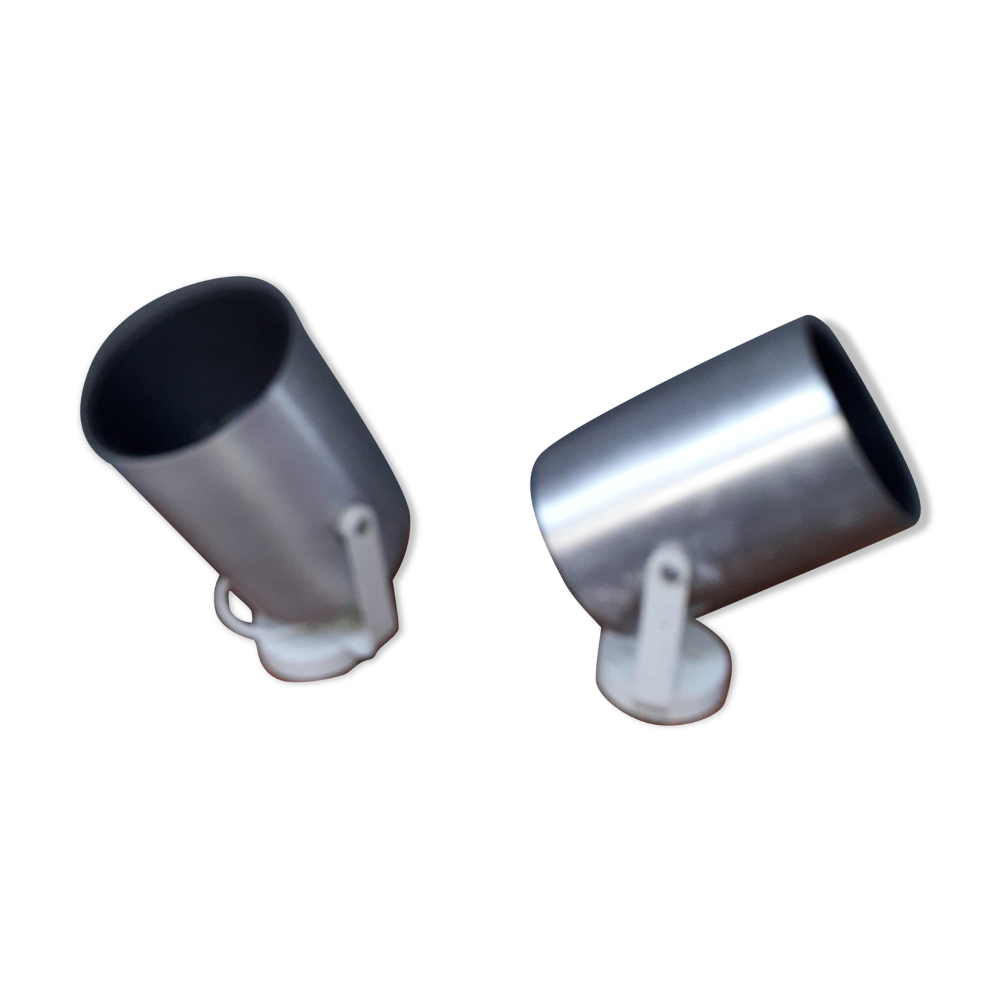 Rotaflex brushed metal spot pair