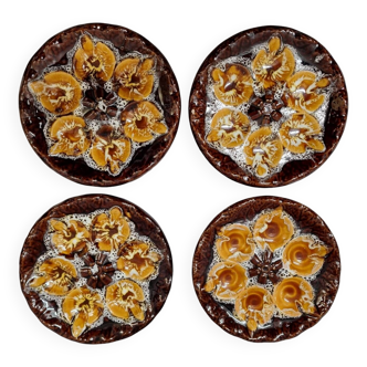 Assiettes à escargots Vallauris 1970