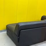 De Sede DS-76 Modular 2-Seater Sofa / Sofa Bed – Black Leather (1970s)