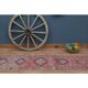 1970s Vintage Turkish Handmade Wool & Cotton Pink Runner Rug 75x318