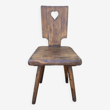 Solid wood chalet chair 1960