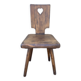 Solid wood chalet chair 1960