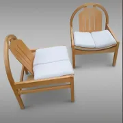 Pair of Argos lounge chairs by Baumann