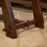 Brutalist table in elm by Aranjou 1950s