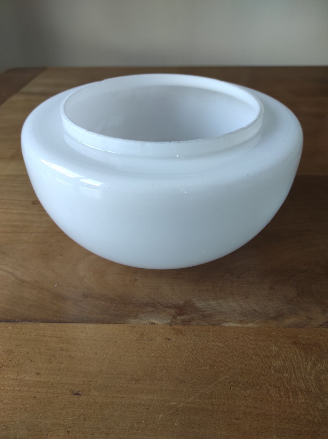 white opaline demi-globe