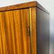 High cabinet with 2 doors in teak and vintage veneer from the 60s